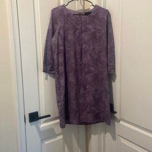 Half sleeve purple dress